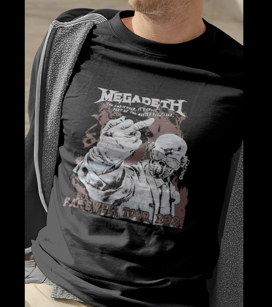 Megadeth The End Is Near It's Crystal Clear Part Of The Master Plan Farewell Tour 2026 T-Shirt