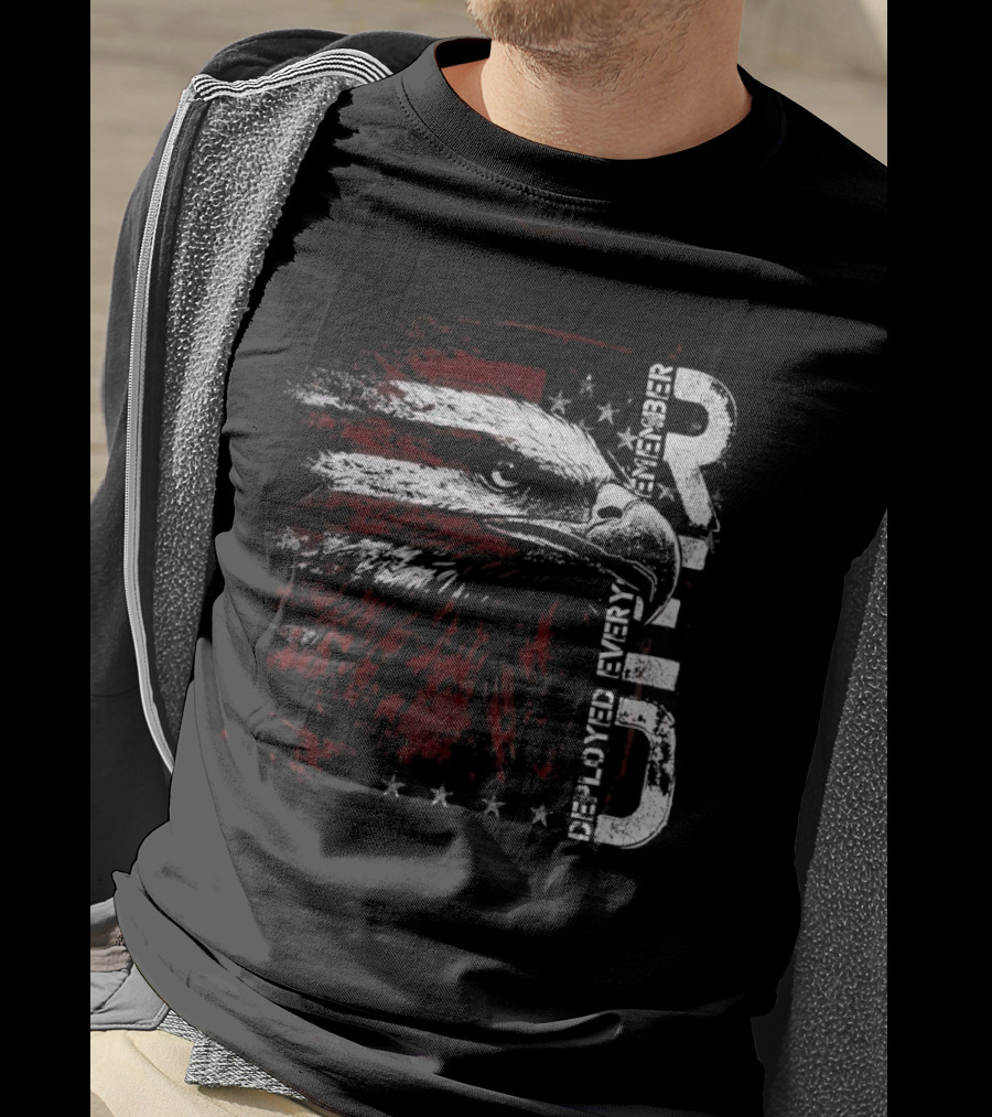 R.E.D. Eagle Deployed Remember Every Friday Honor Veteran Patriot America T-Shirt