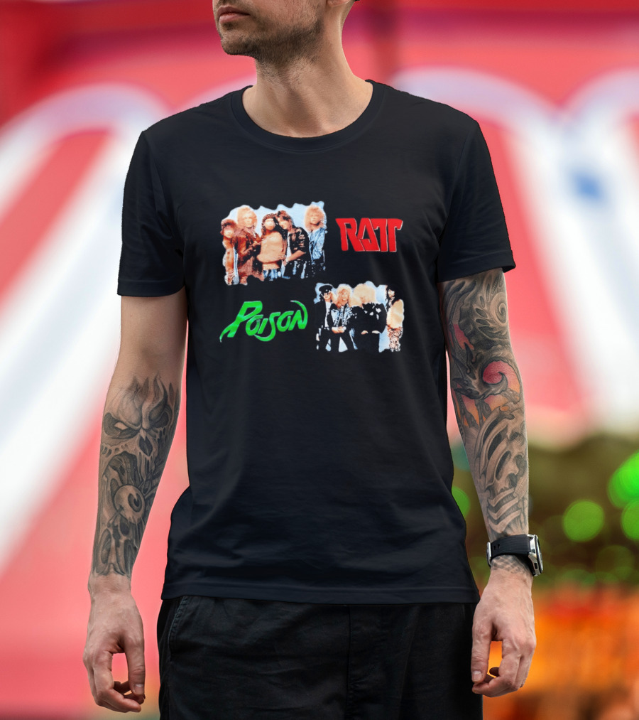 Ratt Poison 80s Glam Metal Band T-Shirt