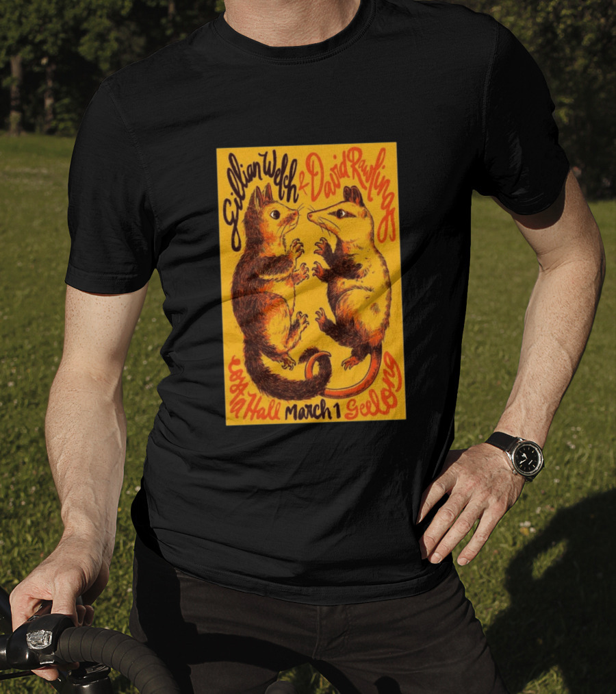 Gillian Welch David Rawlings Costa Hall March 1 Geelong T-Shirt