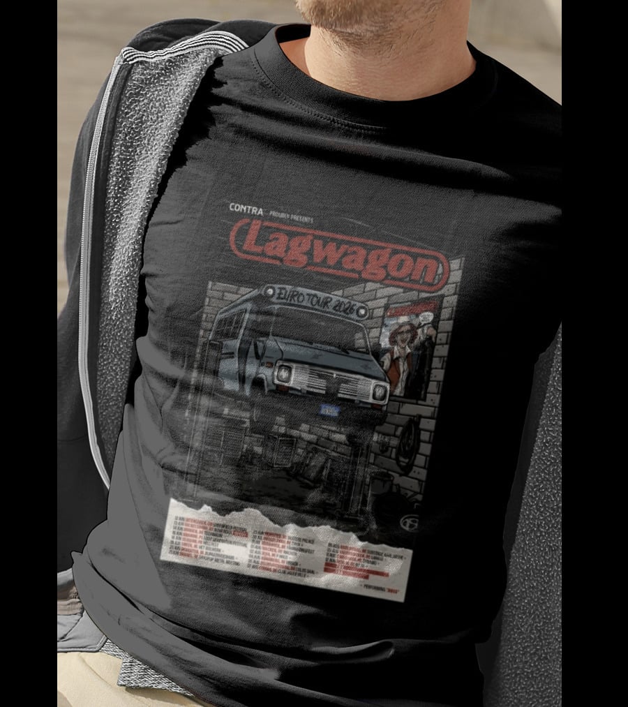 Lagwagon Euro Tour 2026 Contra Presents Europe Dates T-Shirt