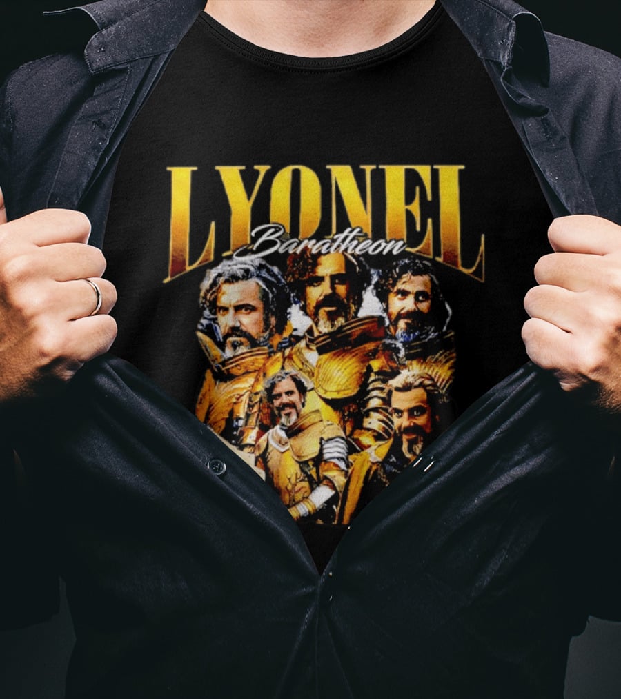 Lyonel Baratheon Golden Armor Kingsguard Character Montage T-Shirt