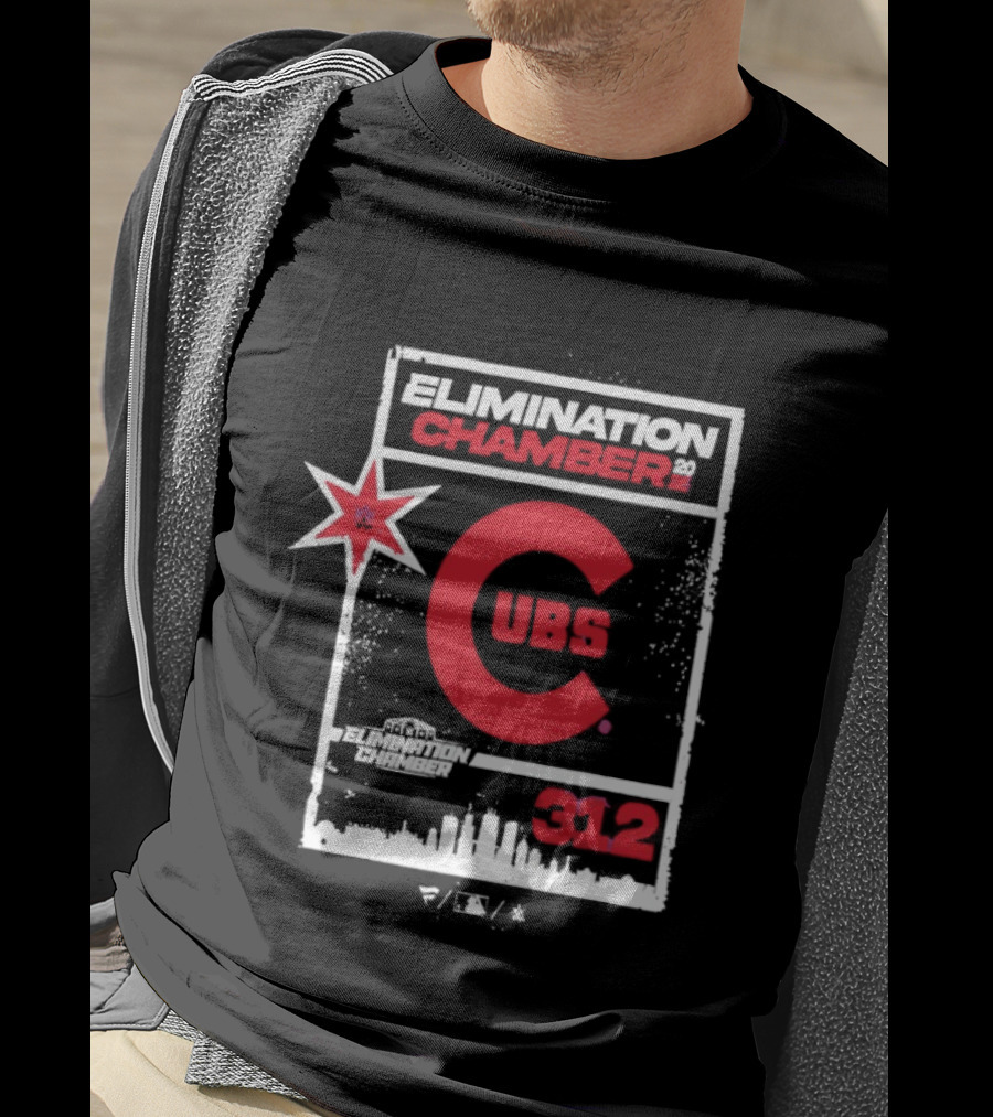 WWE Elimination Chamber 2026 Chicago Cubs Crossover Event T-Shirt