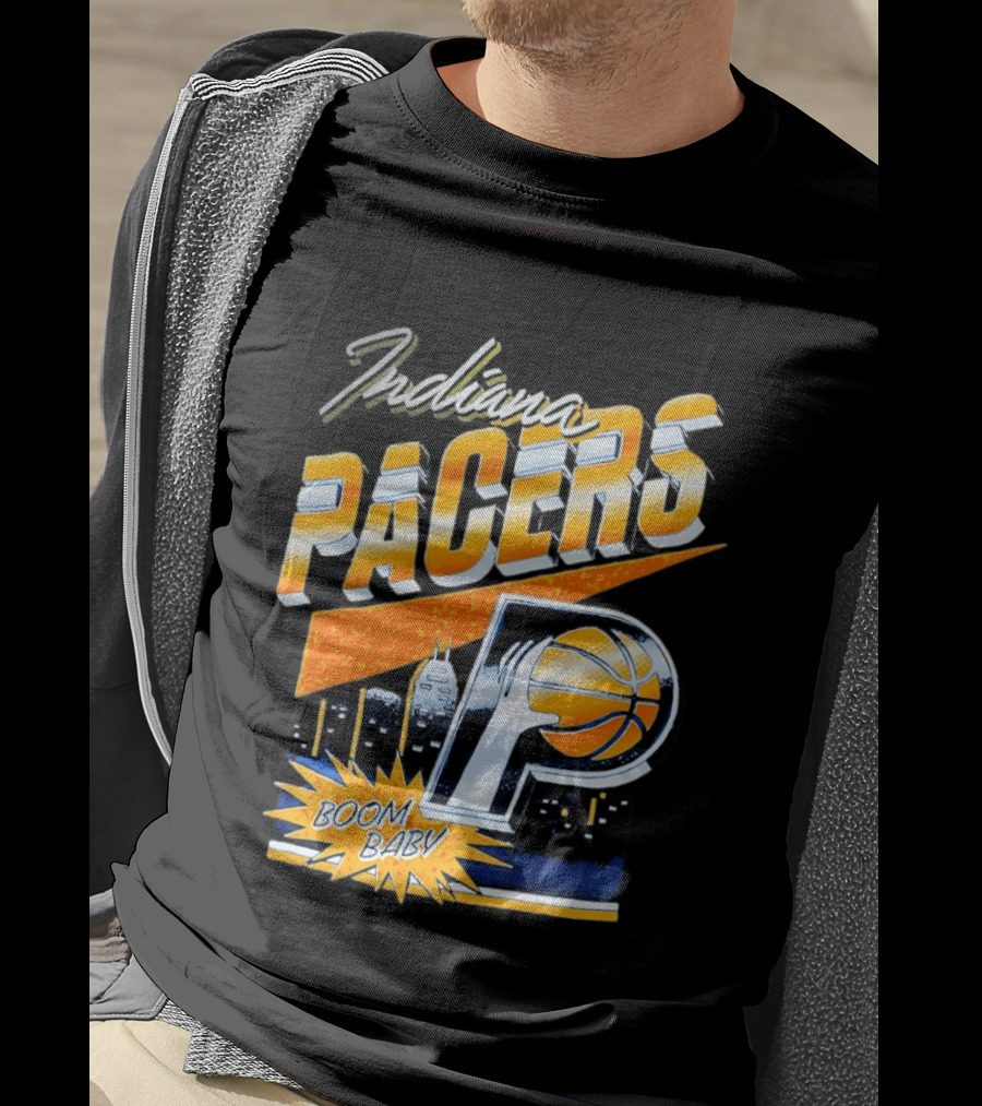 Indiana Pacers Boom Baby Basketball City T-Shirt