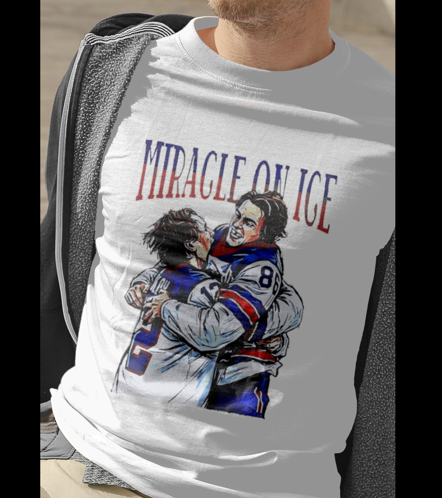Miracle On ICE Jack Hughes Quinn Hughes USA Olympic Hockey Hug T-Shirt
