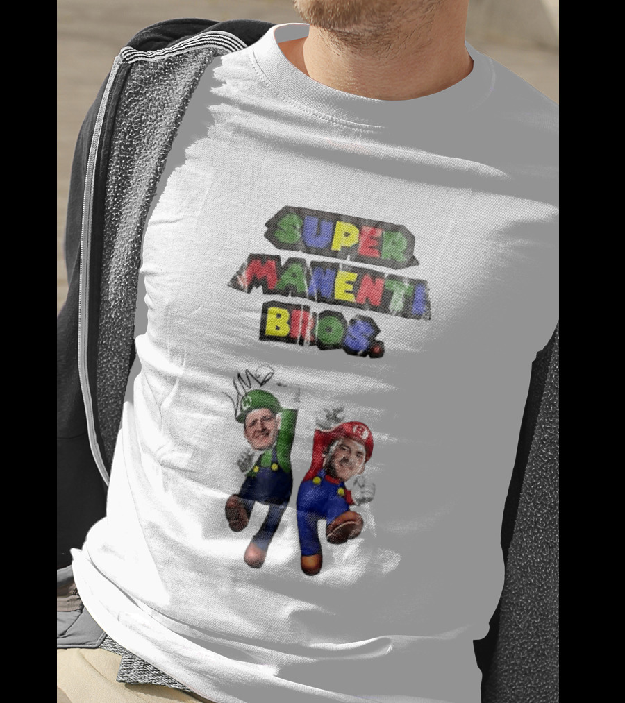 Super Manenti Bros Retro Gaming Adventure T-Shirt