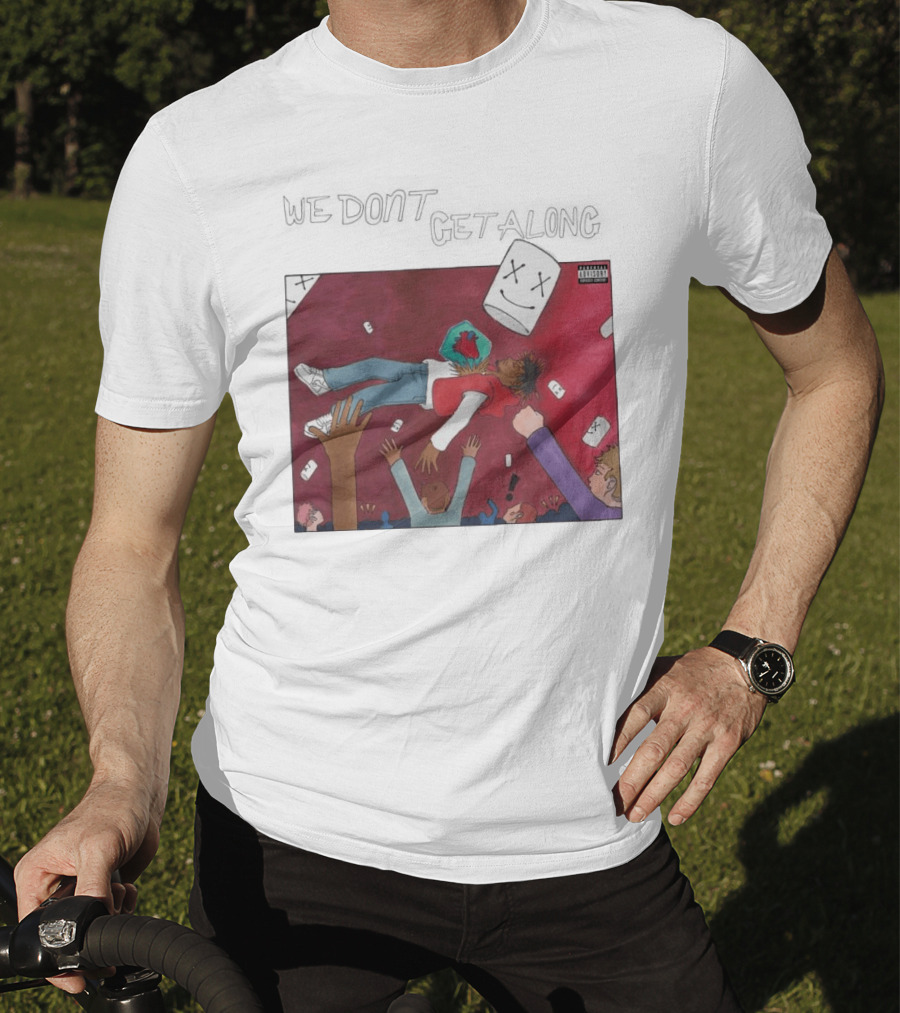 JuiceWrld 9 9 9 X Marshmello We Don't Get Along Cover Art Explicit Content T-Shirt