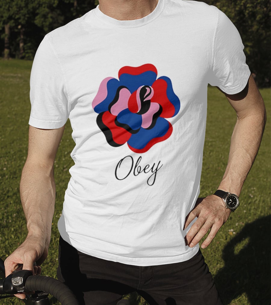 Obey Paper Rose Multi Color Artful Blossom T-Shirt