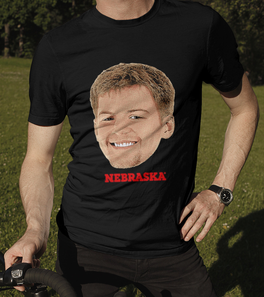 Will Cooper Nebraska Cornhuskers Big Head Image T-Shirt