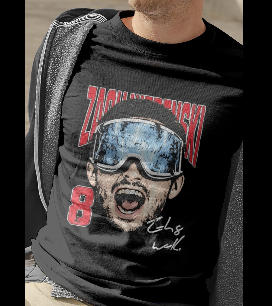 Zach Werenski 8 Columbus Blue Jackets Goggles Fan Favorite T-Shirt