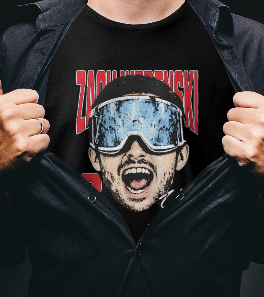 Zach Werenski 8 Columbus Blue Jackets Goggles Fan Favorite T-Shirt
