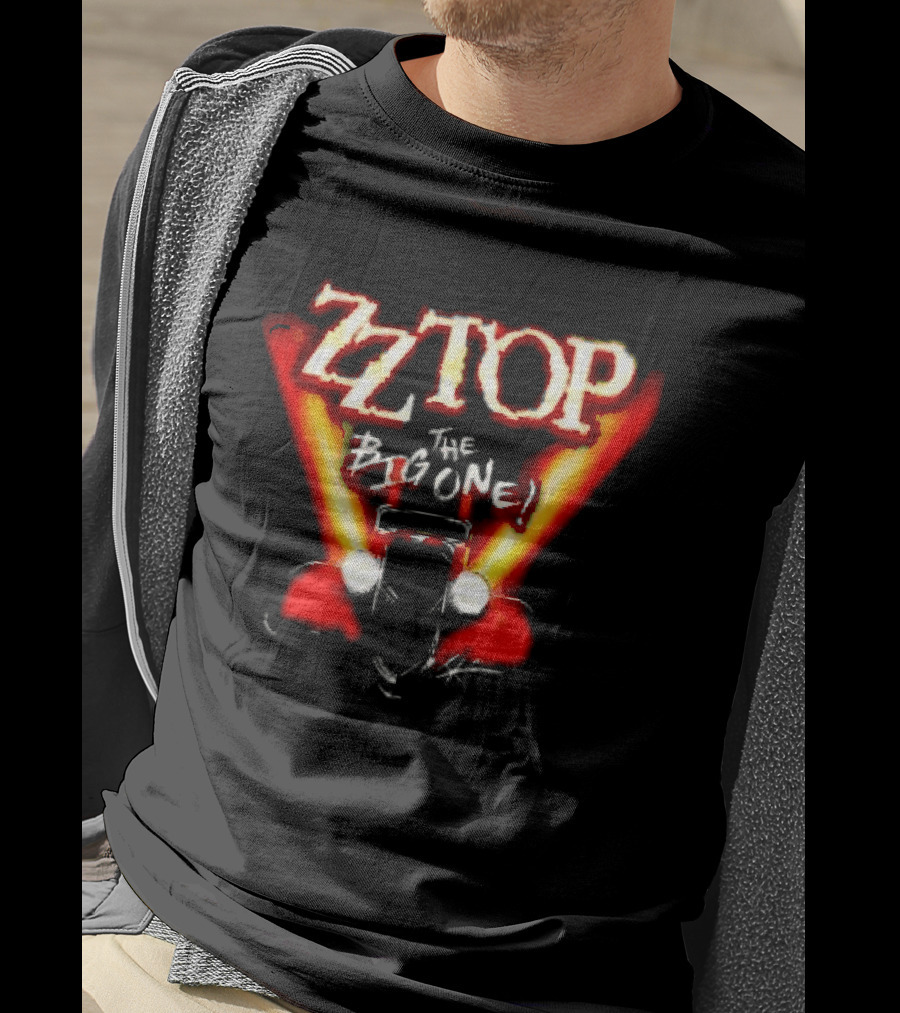 ZZ Top The Big One Baseball Bat Crossed Lights T-Shirt