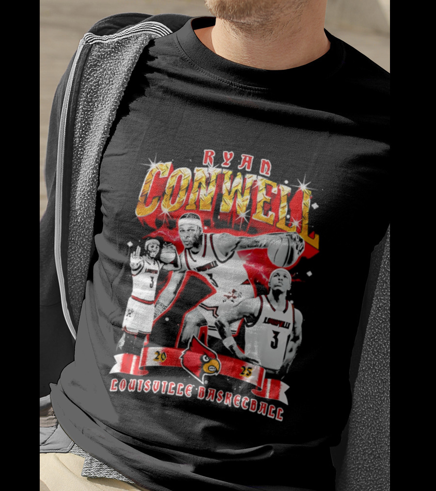 Ryan Conwell Louisville Basketball 2023 Cardinals 90s T-Shirt