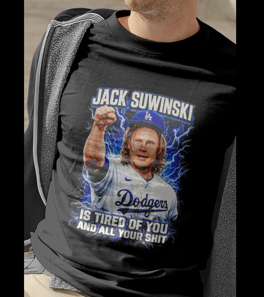 Jack Suwinski Dodgers Inspired Lightning T-Shirt