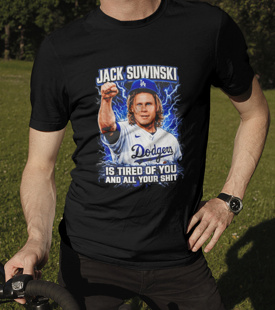 Jack Suwinski Dodgers Inspired Lightning T-Shirt