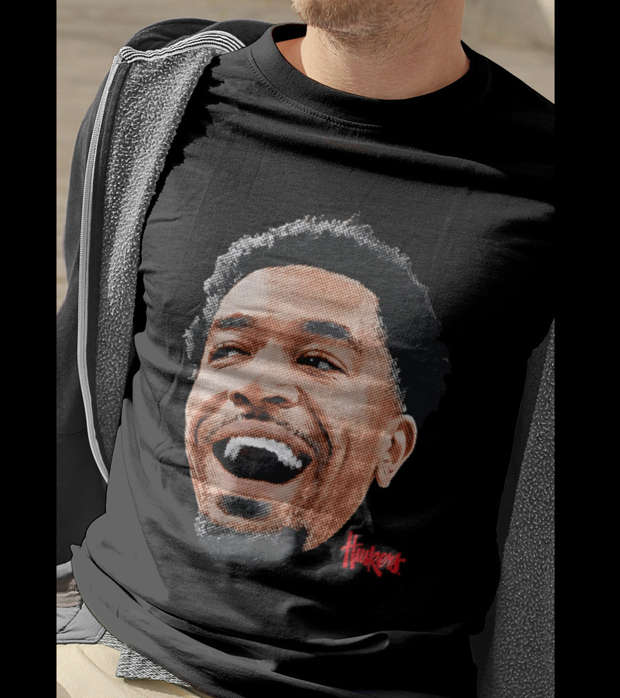 Jamarques Lawrence Nebraska Cornhuskers Player Big Head Huskers T-Shirt