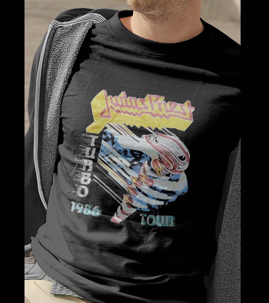 Judas Priest Turbo 1986 Tour Vintage Rock Music Memorabilia T-Shirt