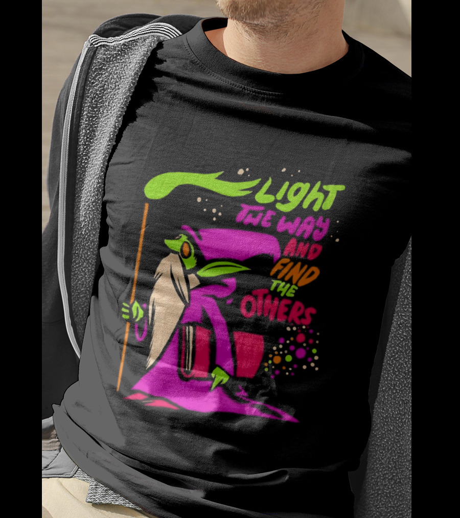 Light The Way Find The Others Psychedelic Wizard T-Shirt