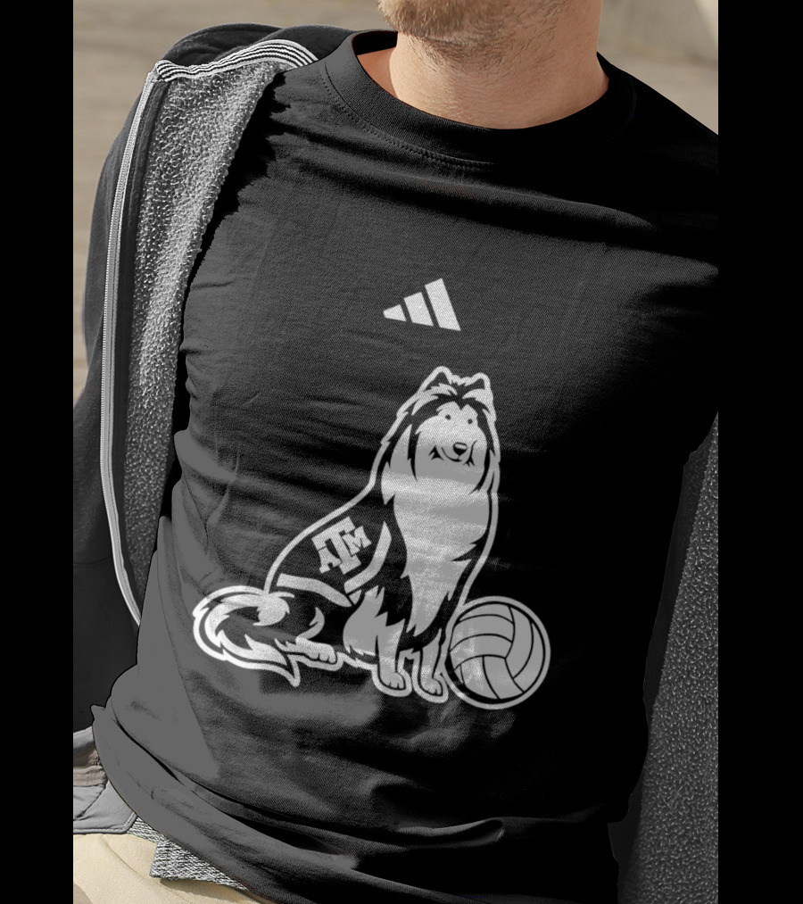 Adidas Texas A&M Aggies Volleyball Reveille Dog T-Shirt