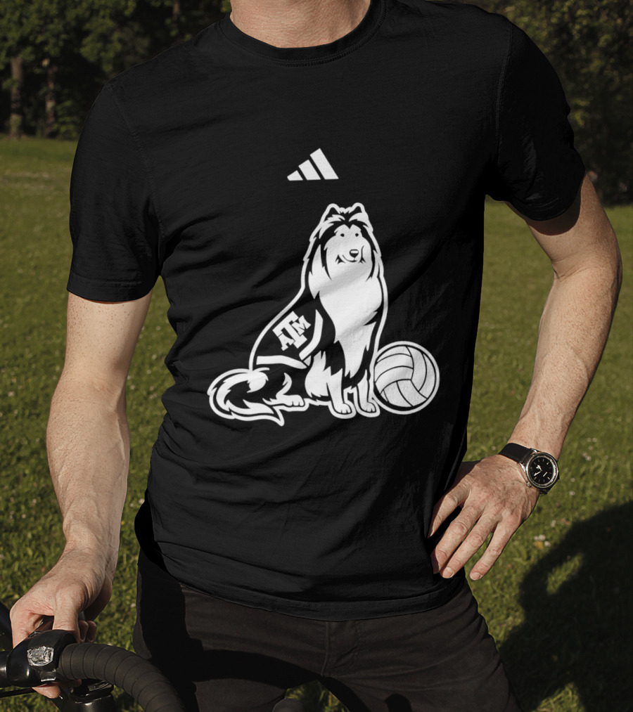 Adidas Texas A&M Aggies Volleyball Reveille Dog T-Shirt