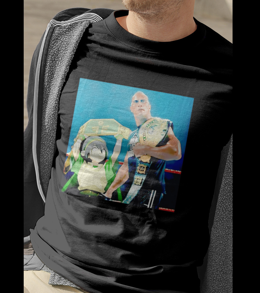 Dwayne The Rock Johnson Meets The Boulder Avatar Crossover Scene T-Shirt