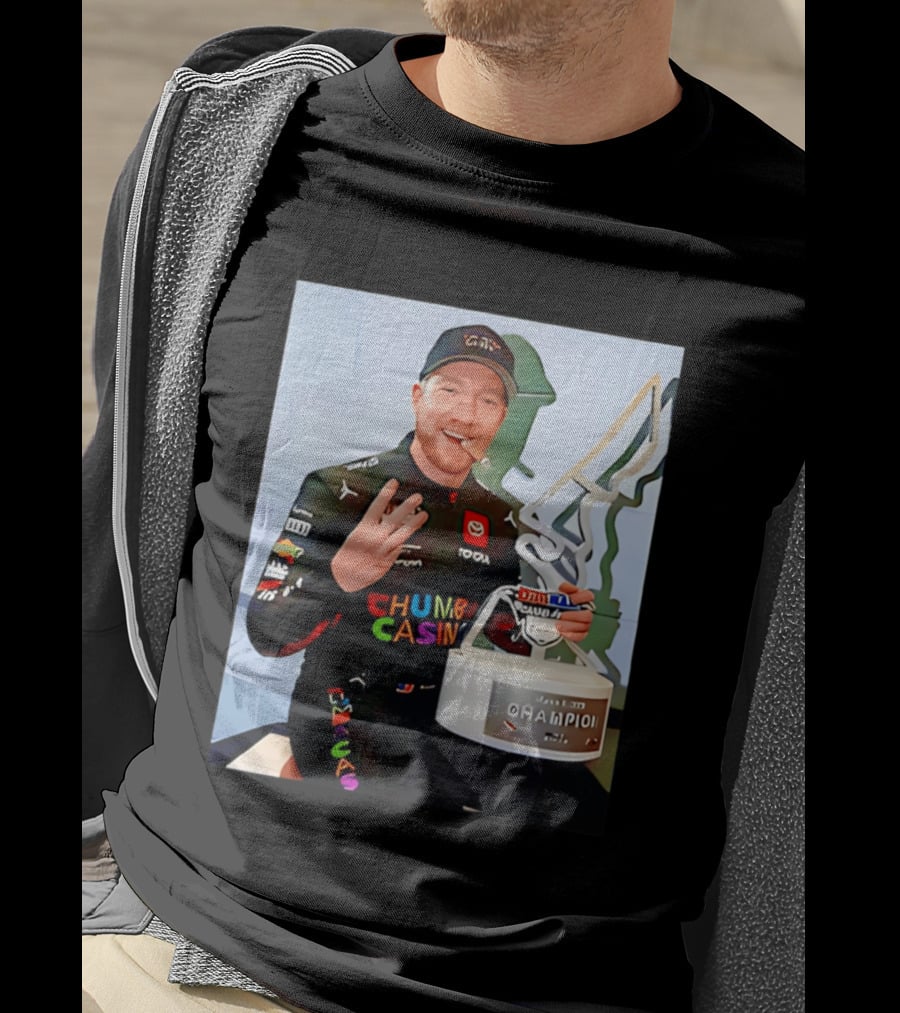 Tyler Reddick Three Peat Champion Cigar Chumba Casino Racing Suit T-Shirt