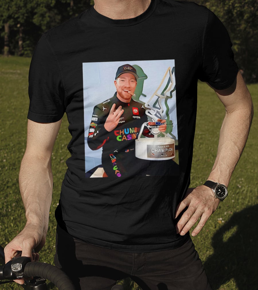 Tyler Reddick Three Peat Champion Cigar Chumba Casino Racing Suit T-Shirt