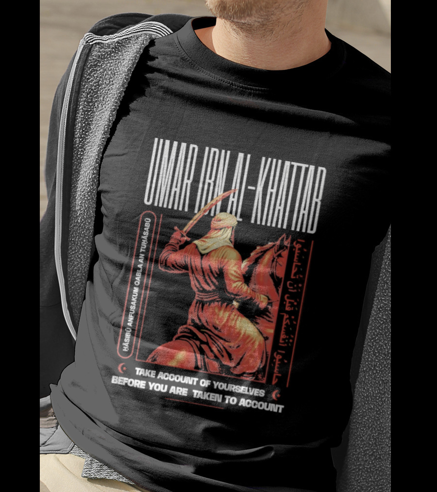 Umar Ibn Al Khattab Take Account Of Yourselves Before You Are Taken To Account Warrior Horseman T-Shirt