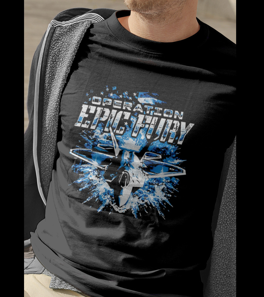 Operation Epic Fury F 22 Jet Explosion T-Shirt