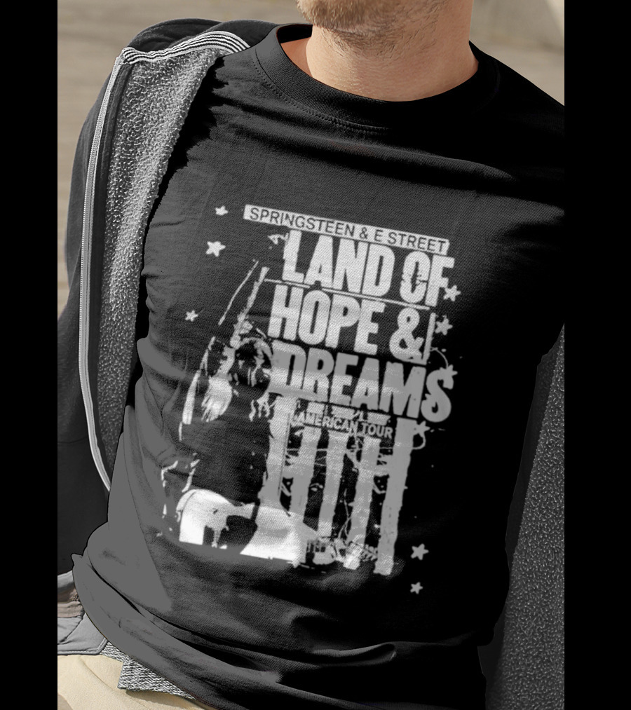 Bruce Springsteen Land Of Hope And Dreams American Tour 2026 Stars Guitarist T-Shirt