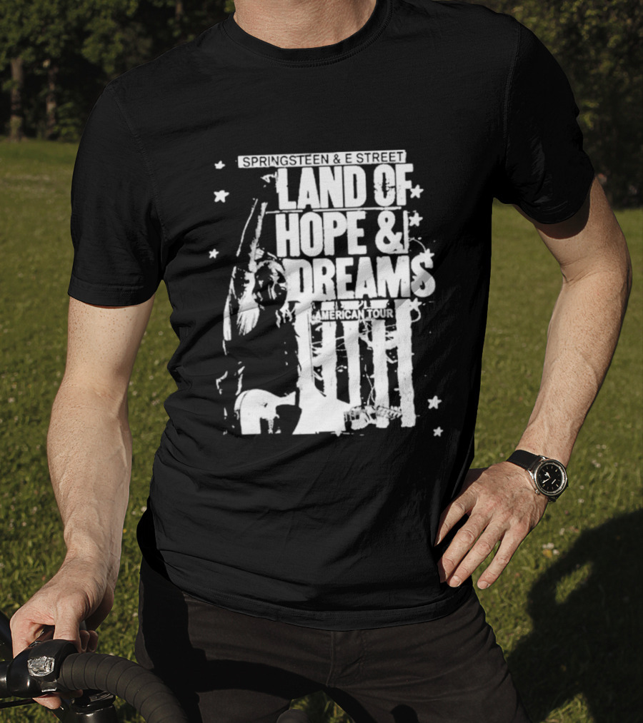 Bruce Springsteen Land Of Hope And Dreams American Tour 2026 Stars Guitarist T-Shirt