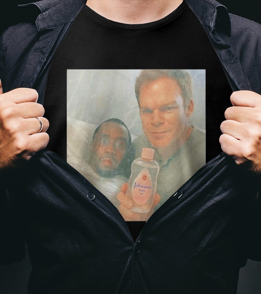 Dexter's Baby Oil With Diddy Wrapped In Plastic T-Shirt
