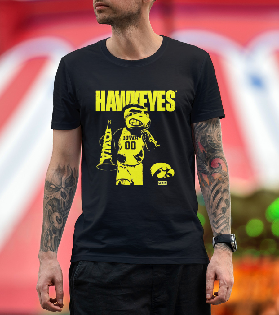 Iowa Hawkeyes Mode Slam Vintage Mascot Basketball 00 T-Shirt