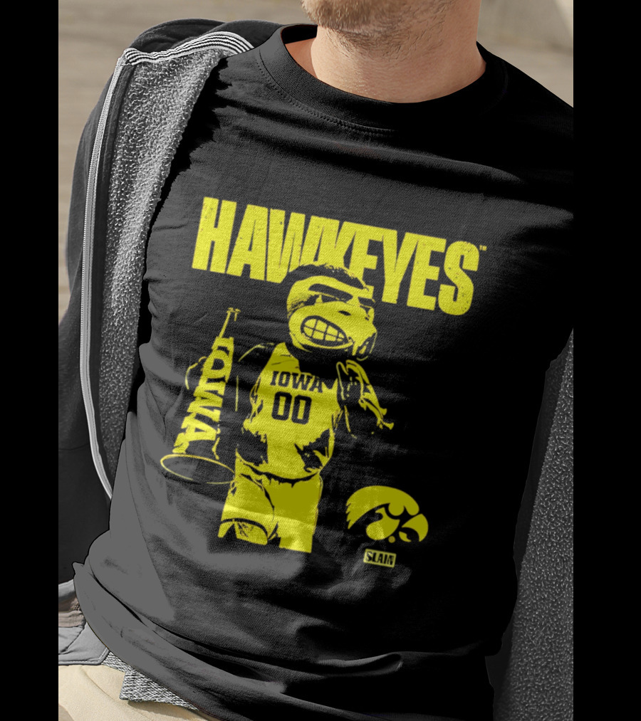 Iowa Hawkeyes Mode Slam Vintage Mascot Basketball 00 T-Shirt