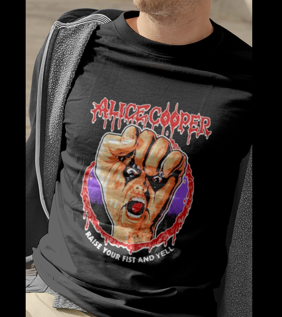 Alice Cooper Raise Your Fist And Yell Horror T-Shirt
