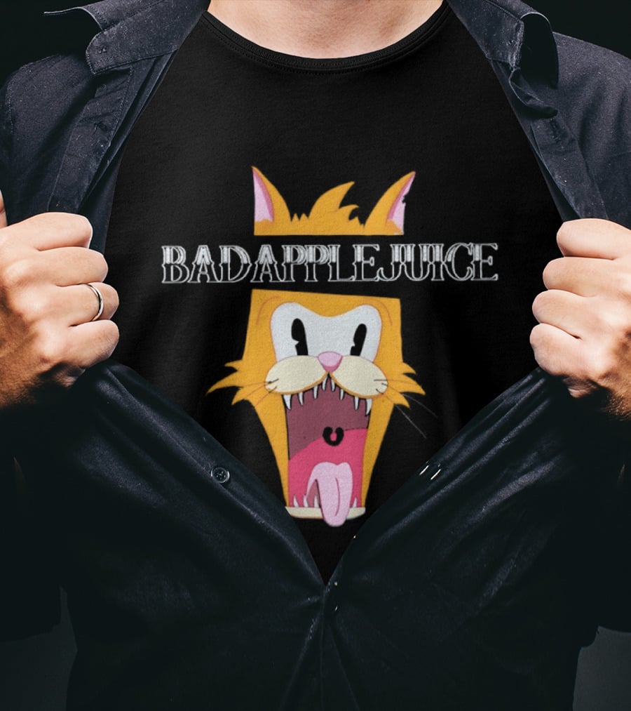 Badapple Juice Cartoon Cat Face T-Shirt
