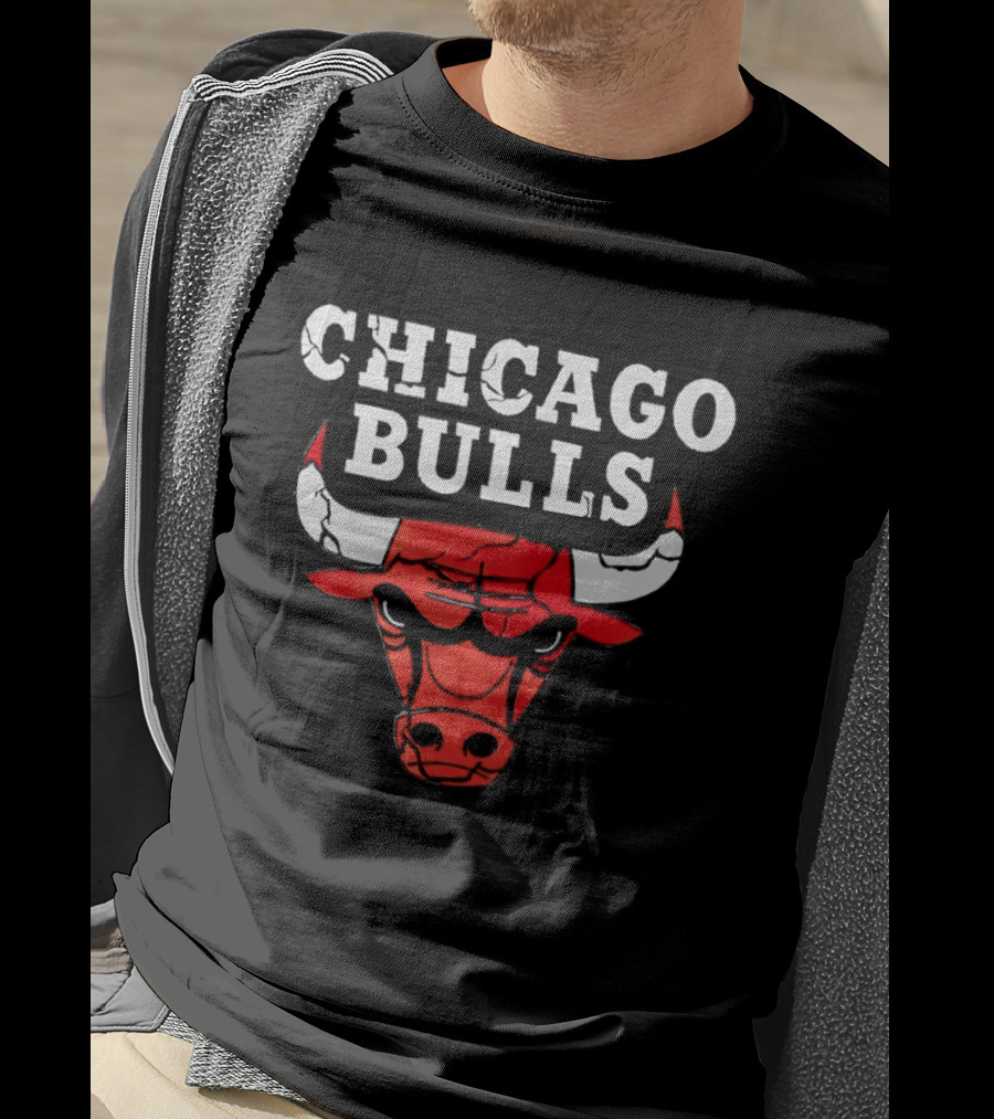 Chicago Bulls Red Bull Head Iconic NBA Team T-Shirt