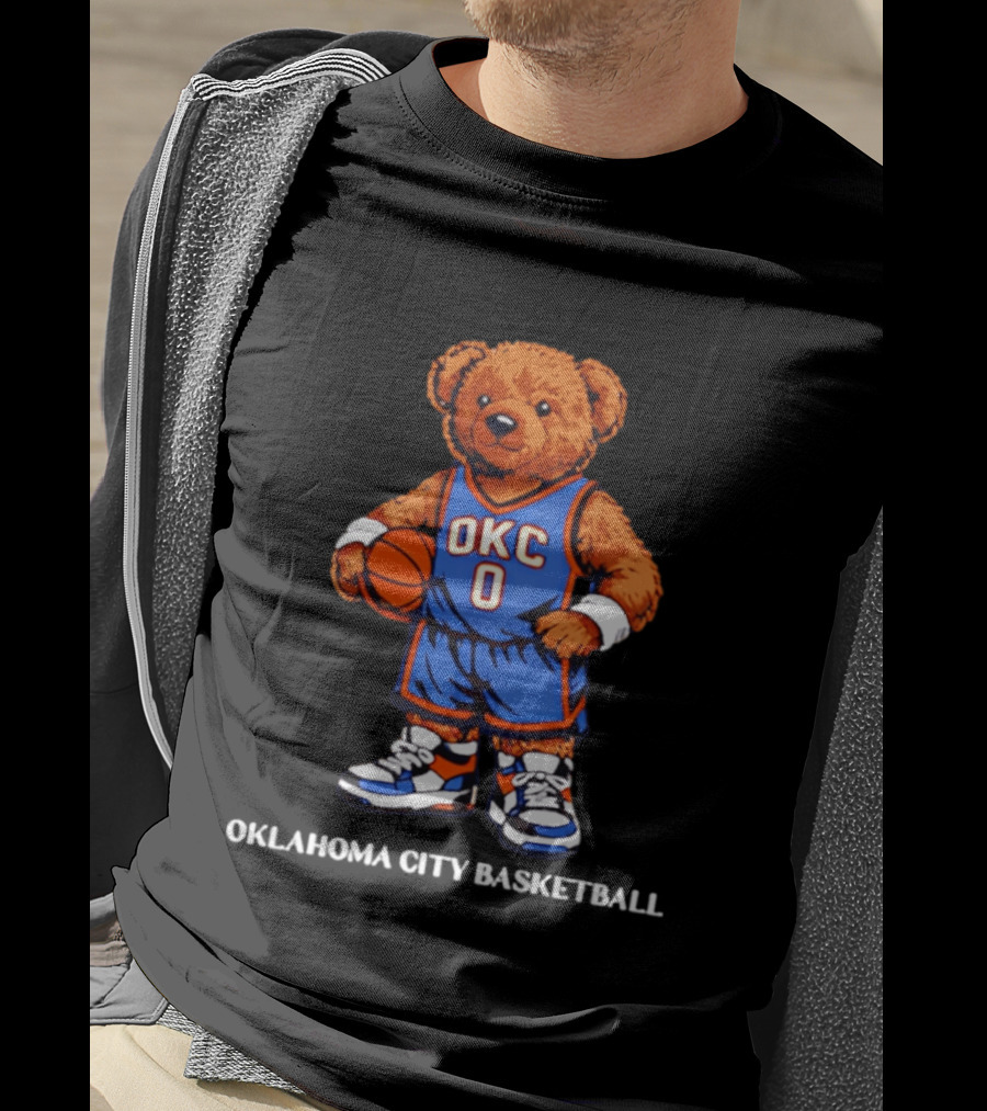 OKC Basketball Teddy Bear 2609 Oklahoma City Sports Fan T-Shirt
