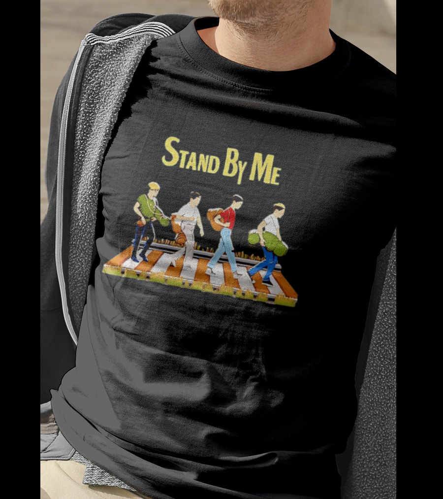 Stand By Me Movie Walking Across Train Tracks Scene Characters T-Shirt