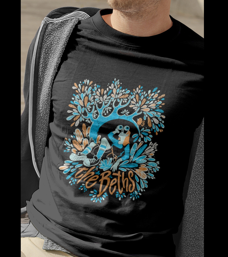 The Beths Bird Er Tree And Binoculars Scene T-Shirt