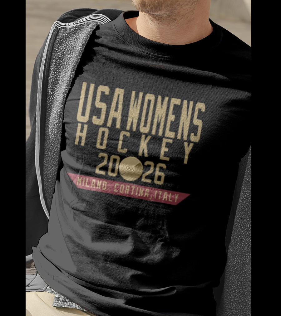 USA Womens Hockey 2026 Milano Cortina Italy Olympic Gold T-Shirt