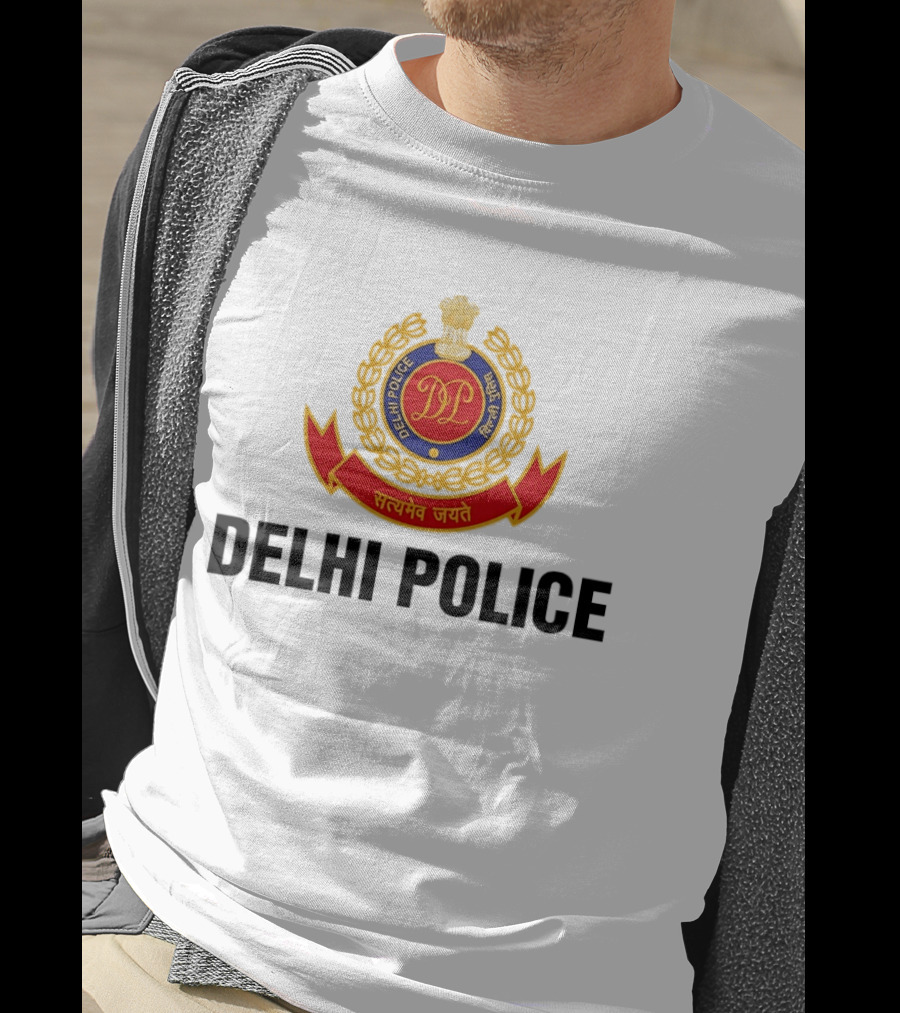 DELHI POLICE Satyamev Jayate Seal T-Shirt