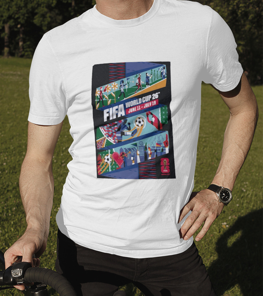 FIFA World Cup 2026 Kansas City June 11 July 19 Soccer Celebration T-Shirt