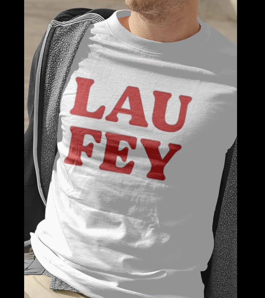 Laufey Music LAU FEY Text Bold Red Styling T-Shirt