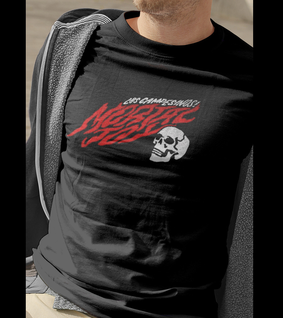 Los Campesinos Mortal Joy Tour Skull Flame T-Shirt