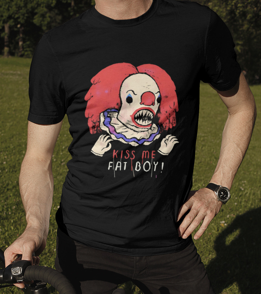 Clown Kiss Me Fat Boy Red Hair Creepy T-Shirt