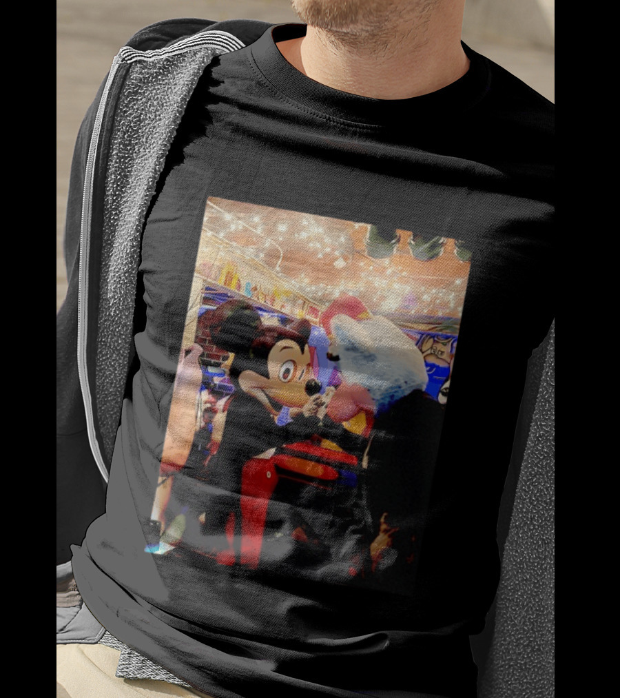 Mickey Mouse And Chuck E Cheese Iconic Meeting T-Shirt