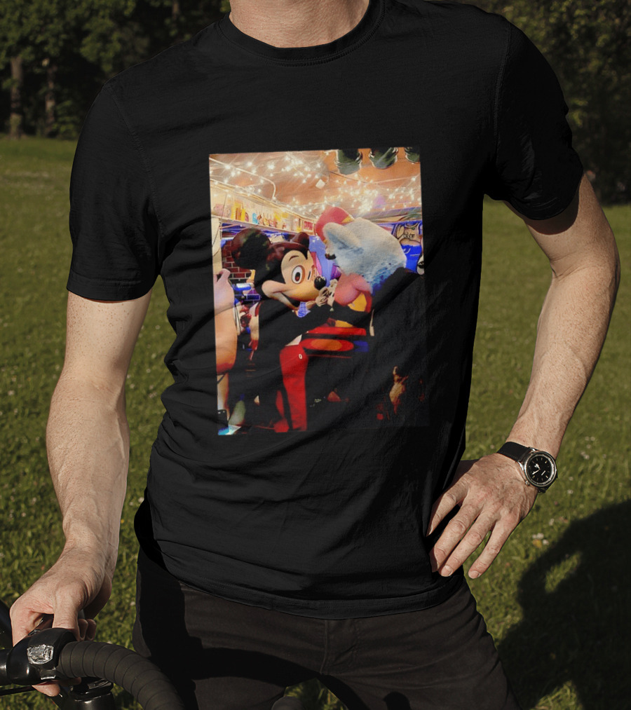Mickey Mouse And Chuck E Cheese Iconic Meeting T-Shirt