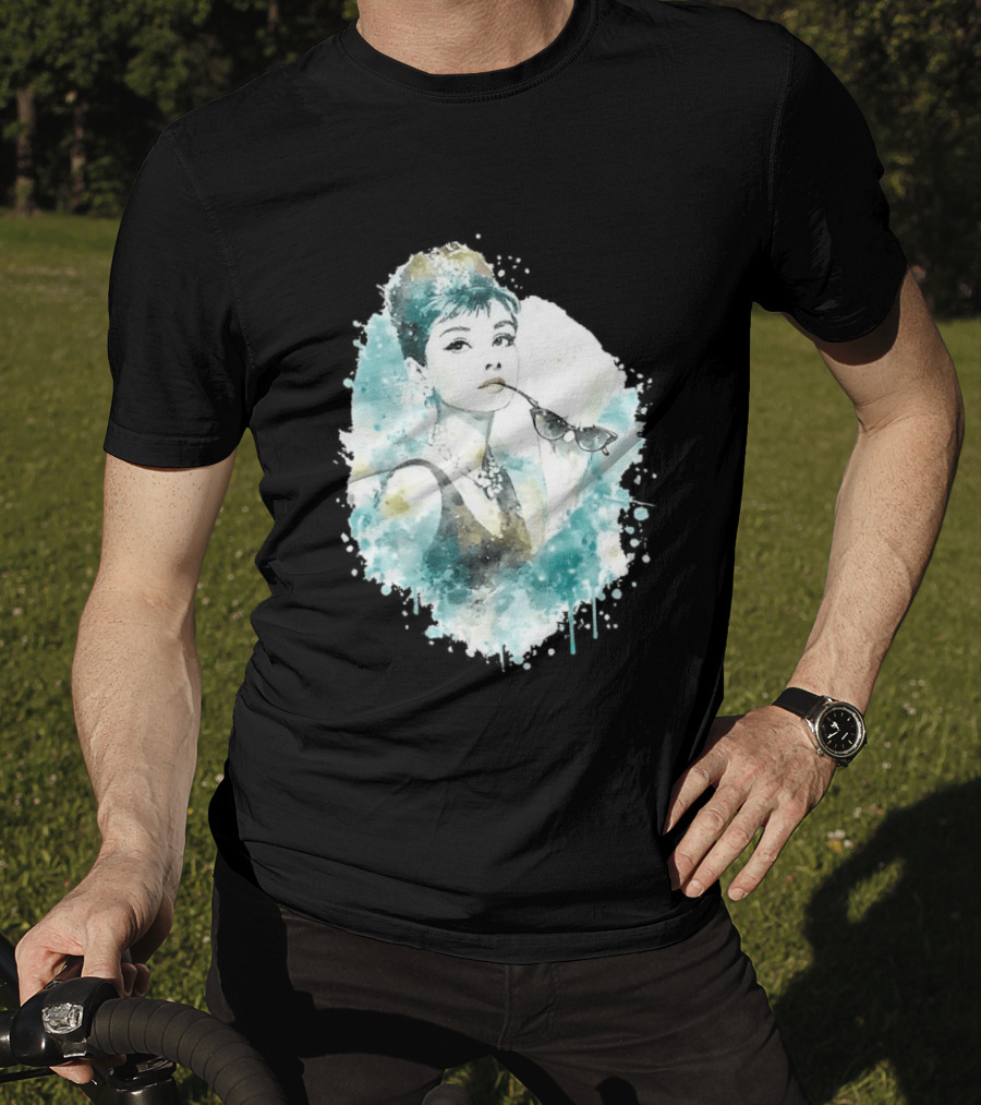 Mrs. Hepburn Watercolour Painting Aesthetic T-Shirt