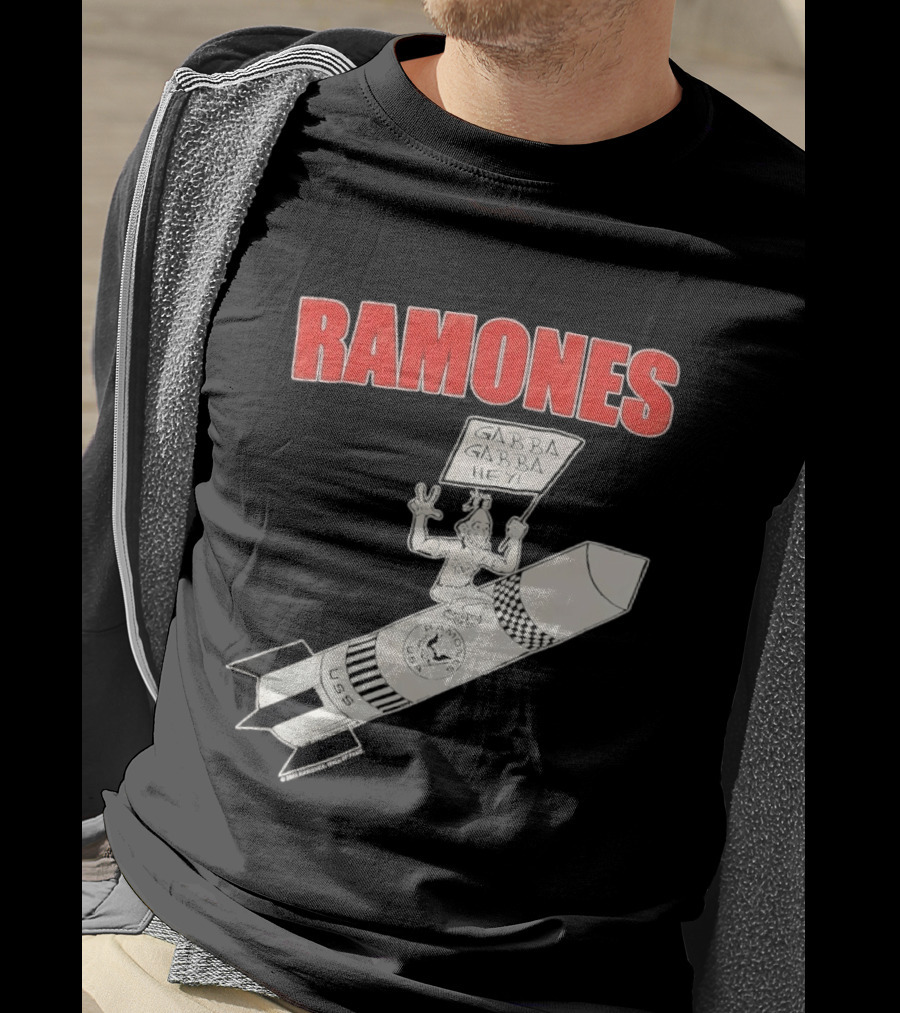 Ramones Gabba Gabba Hey USS Rocket Punk T-Shirt